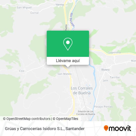 Mapa Grúas y Carrocerías Isidoro S.L.
