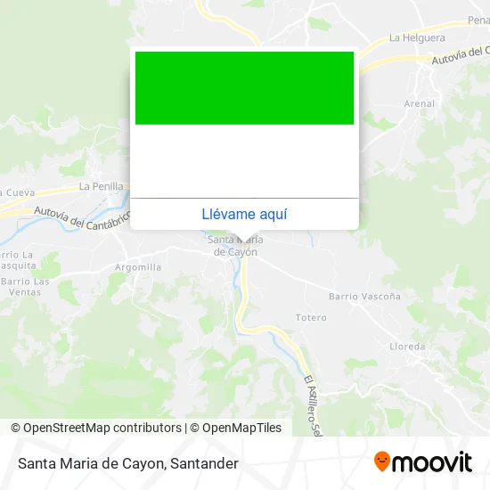 Mapa Santa Maria de Cayon
