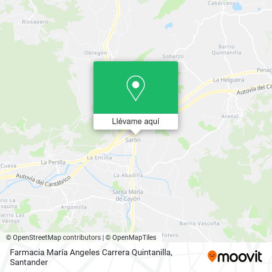 Mapa Farmacia María Angeles Carrera Quintanilla