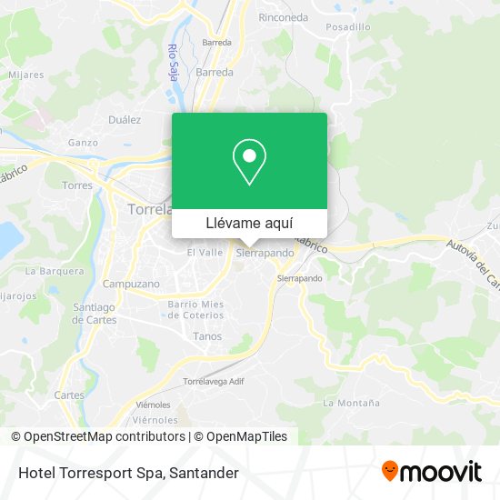 Mapa Hotel Torresport Spa