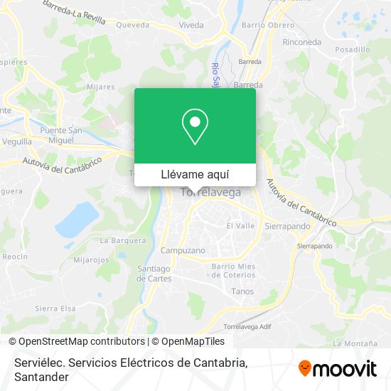Mapa Serviélec. Servicios Eléctricos de Cantabria