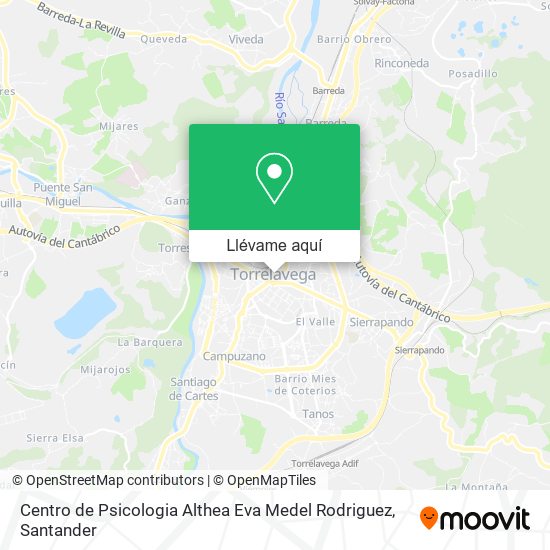 Mapa Centro de Psicologia Althea Eva Medel Rodriguez