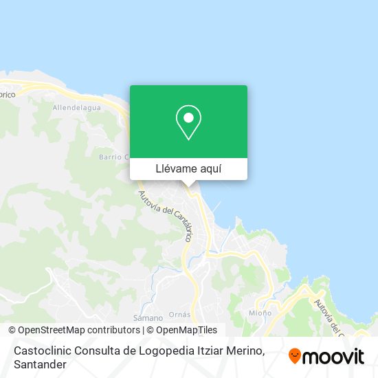 Mapa Castoclinic Consulta de Logopedia Itziar Merino