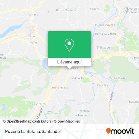 Mapa Pizzeria La Befana
