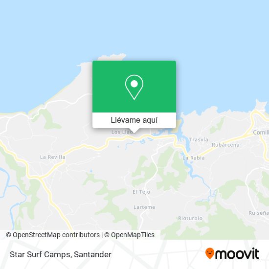Mapa Star Surf Camps