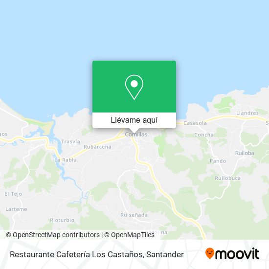 Mapa Restaurante Cafetería Los Castaños