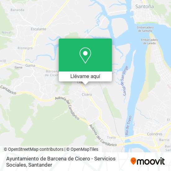 Mapa Ayuntamiento de Barcena de Cicero - Servicios Sociales