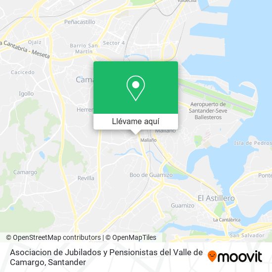 Mapa Asociacion de Jubilados y Pensionistas del Valle de Camargo