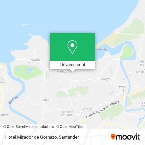 Mapa Hotel Mirador de Gornazo