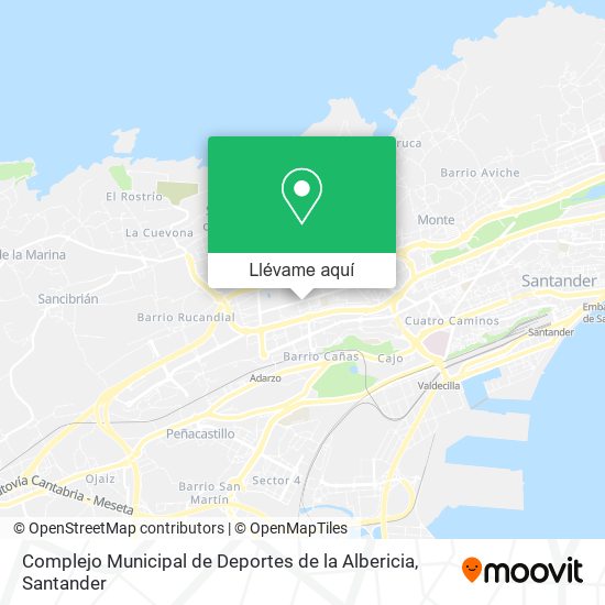 Mapa Complejo Municipal de Deportes de la Albericia