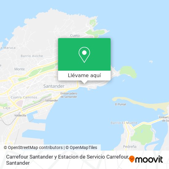 Mapa Carrefour Santander y Estacion de Servicio Carrefour