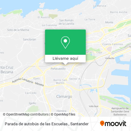 Mapa Parada de autobús de las Escuelas.