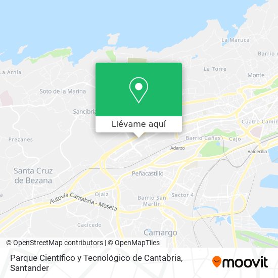 Mapa Parque Científico y Tecnológico de Cantabria