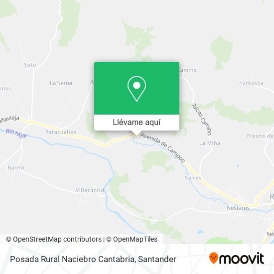 Mapa Posada Rural Naciebro Cantabria