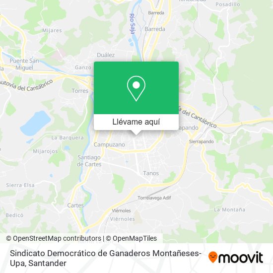 Mapa Sindicato Democrático de Ganaderos Montañeses-Upa