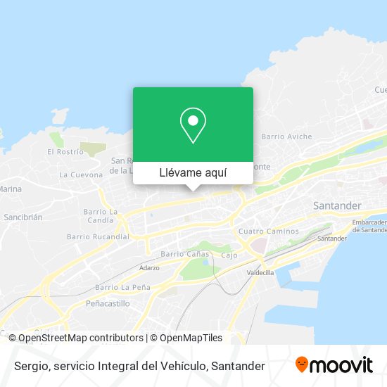 Mapa Sergio, servicio Integral del Vehículo