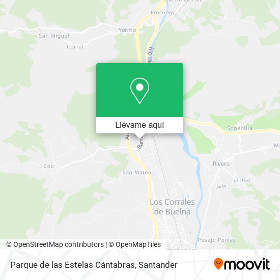 Mapa Parque de las Estelas Cántabras