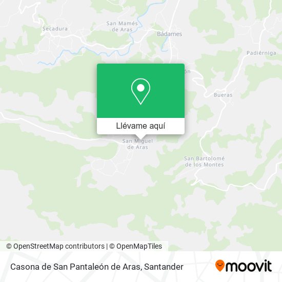 Mapa Casona de San Pantaleón de Aras