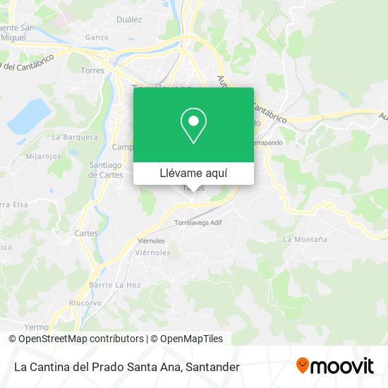 Mapa La Cantina del Prado Santa Ana