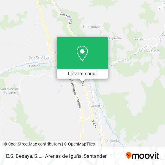 Mapa E.S. Besaya, S.L.- Arenas de Iguña