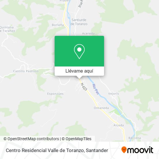 Mapa Centro Residencial Valle de Toranzo