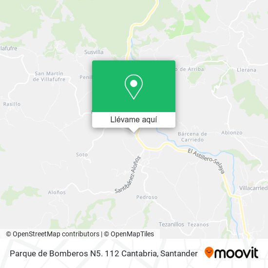 Mapa Parque de Bomberos N5. 112 Cantabria