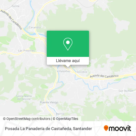 Mapa Posada La Panadería de Castañeda