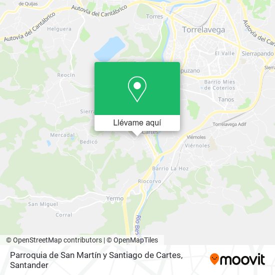 Mapa Parroquia de San Martín y Santiago de Cartes