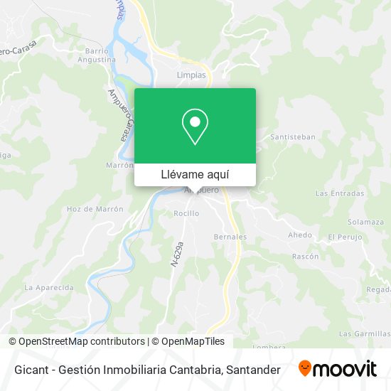 Mapa Gicant - Gestión Inmobiliaria Cantabria