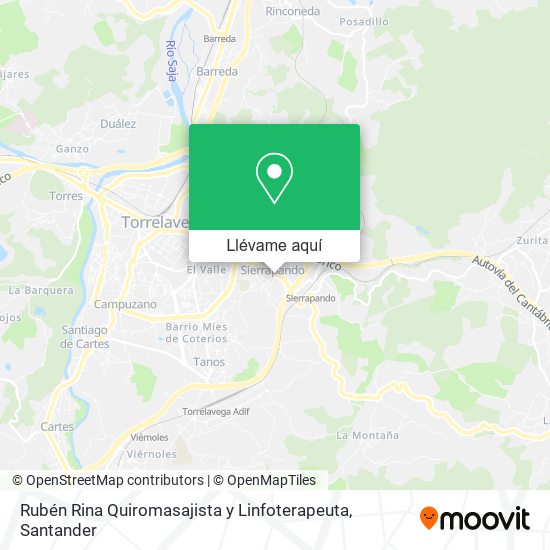 Mapa Rubén Rina Quiromasajista y Linfoterapeuta