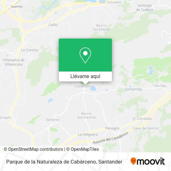 Mapa Parque de la Naturaleza de Cabárceno
