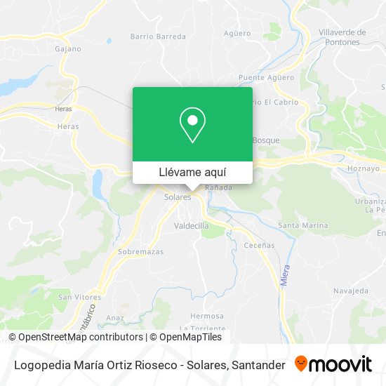 Mapa Logopedia María Ortiz Rioseco - Solares