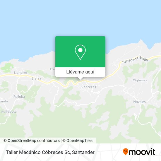 Mapa Taller Mecánico Cóbreces Sc
