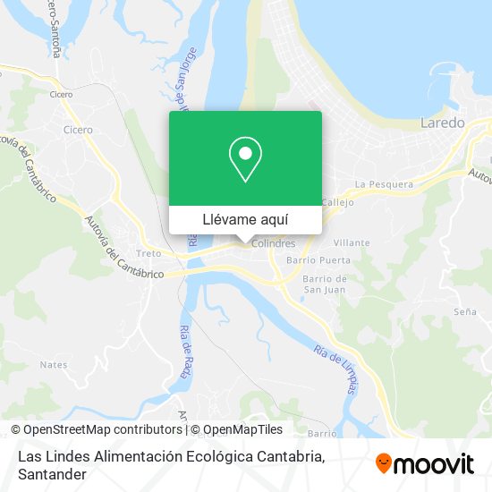 Mapa Las Lindes Alimentación Ecológica Cantabria
