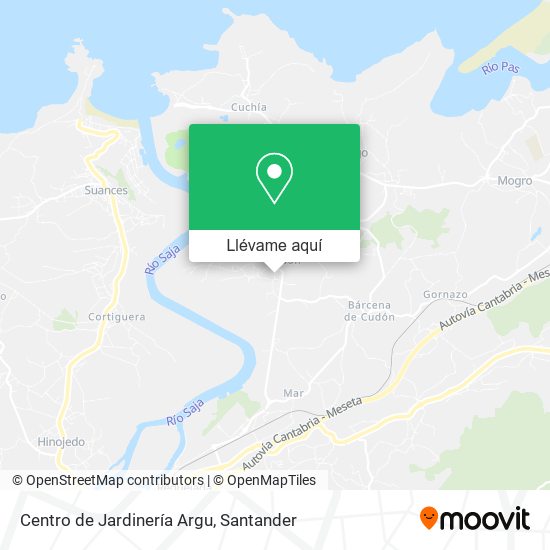 Mapa Centro de Jardinería Argu