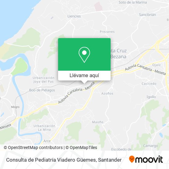 Mapa Consulta de Pediatría Viadero Güemes