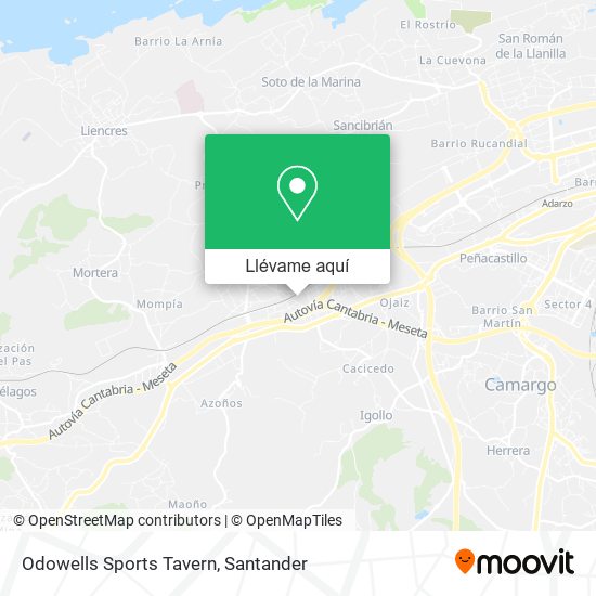 Mapa Odowells Sports Tavern