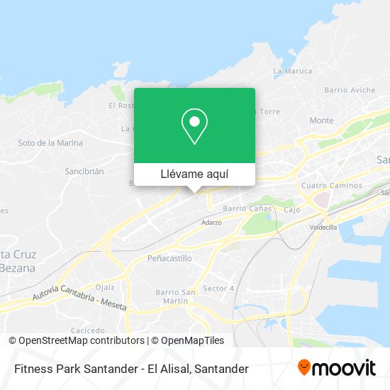 Mapa Fitness Park Santander - El Alisal
