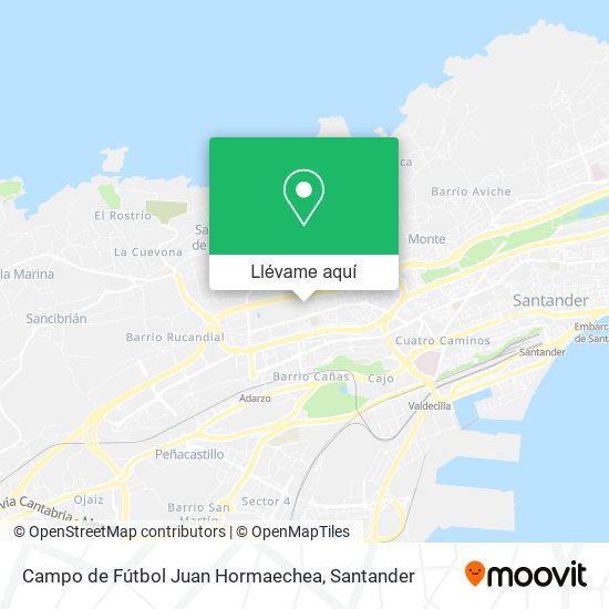 Mapa Campo de Fútbol Juan Hormaechea