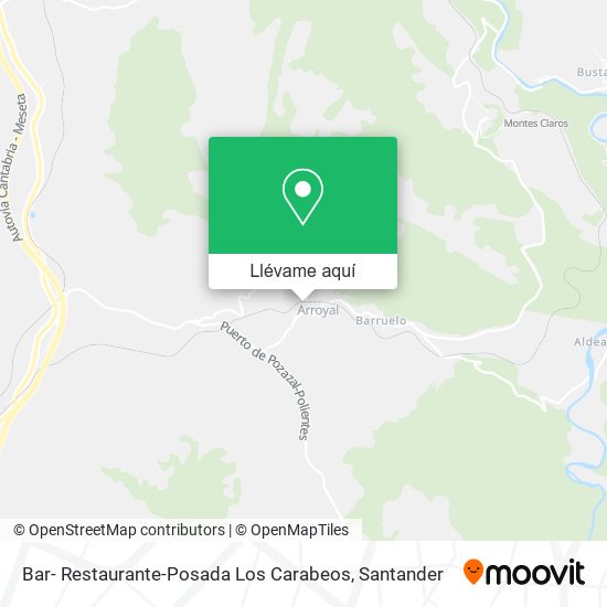 Mapa Bar- Restaurante-Posada Los Carabeos