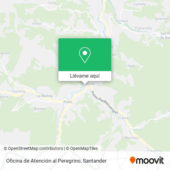 Mapa Oficina de Atención al Peregrino