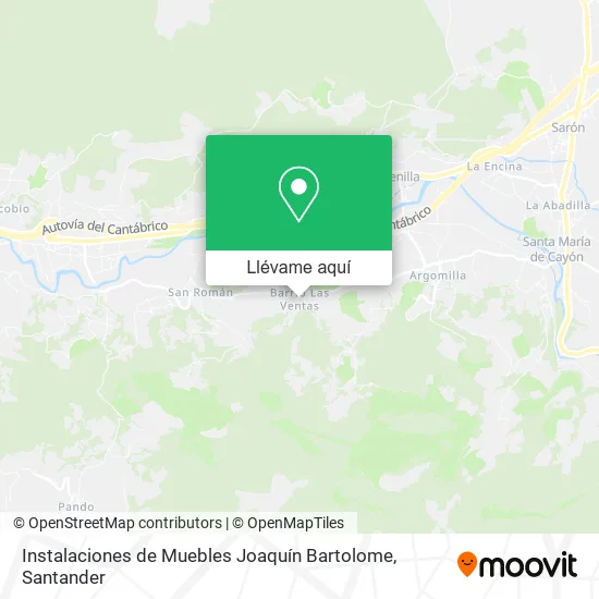 Mapa Instalaciones de Muebles Joaquín Bartolome