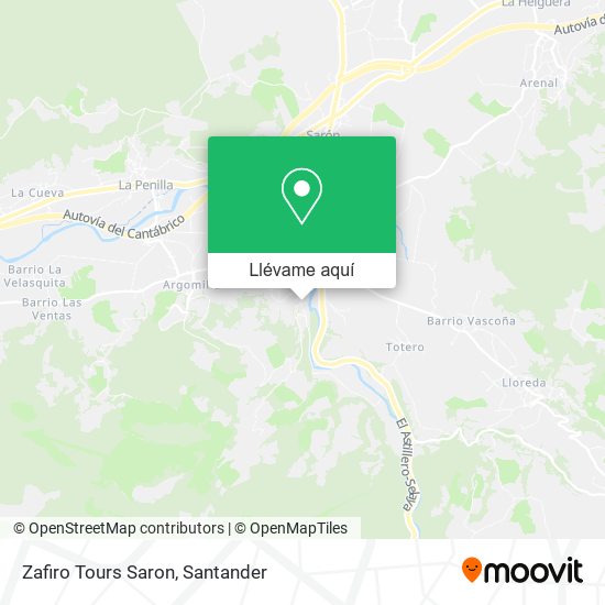 Mapa Zafiro Tours Saron