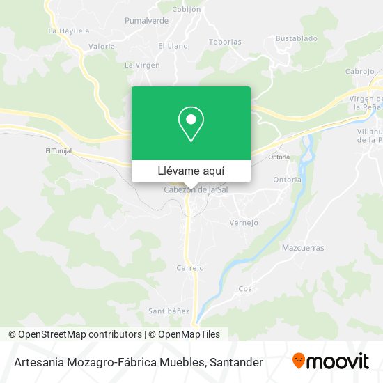 Mapa Artesania Mozagro-Fábrica Muebles