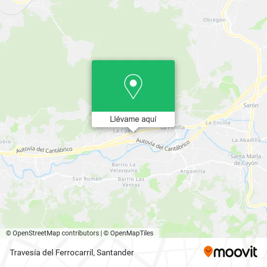 Mapa Travesía del Ferrocarril