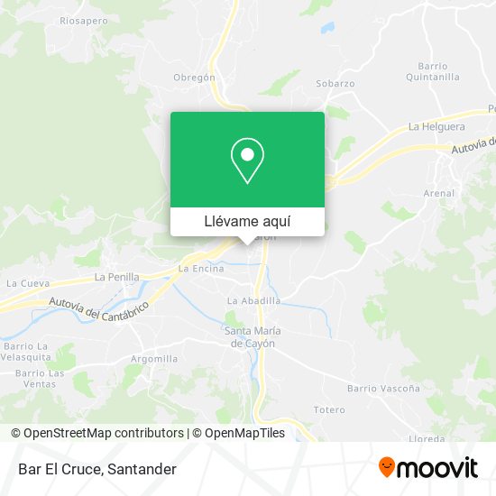 Mapa Bar El Cruce