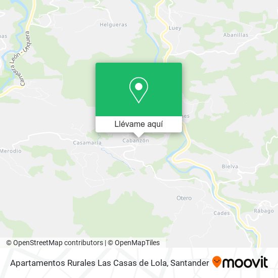 Mapa Apartamentos Rurales Las Casas de Lola