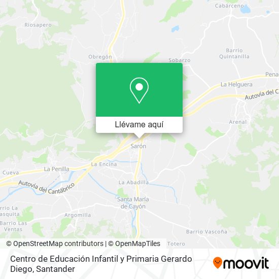 Mapa Centro de Educación Infantil y Primaria Gerardo Diego