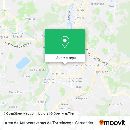 Mapa Área de Autocaravanas de Torrelavega