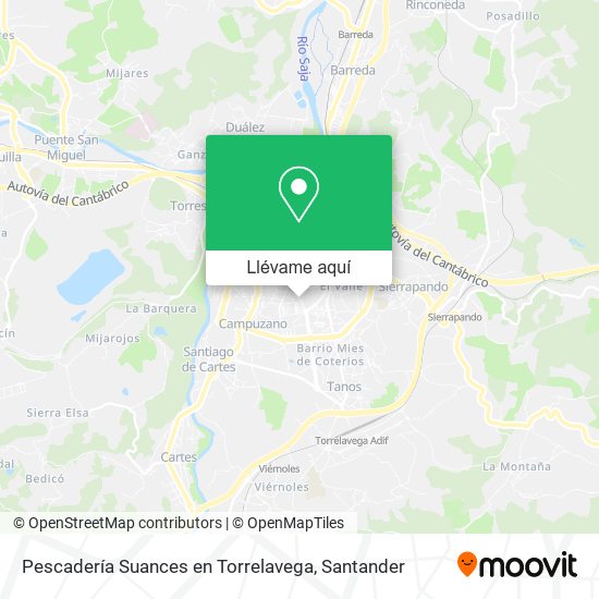 Mapa Pescadería Suances en Torrelavega